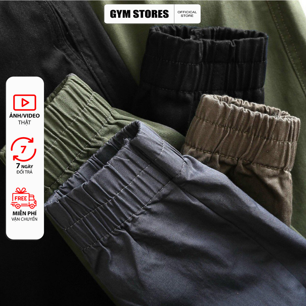 GYM QUẦN KAKI JOGGER NAM CO GIÃN ỐNG BO CHÂN FROM SLIM FIT VNXK