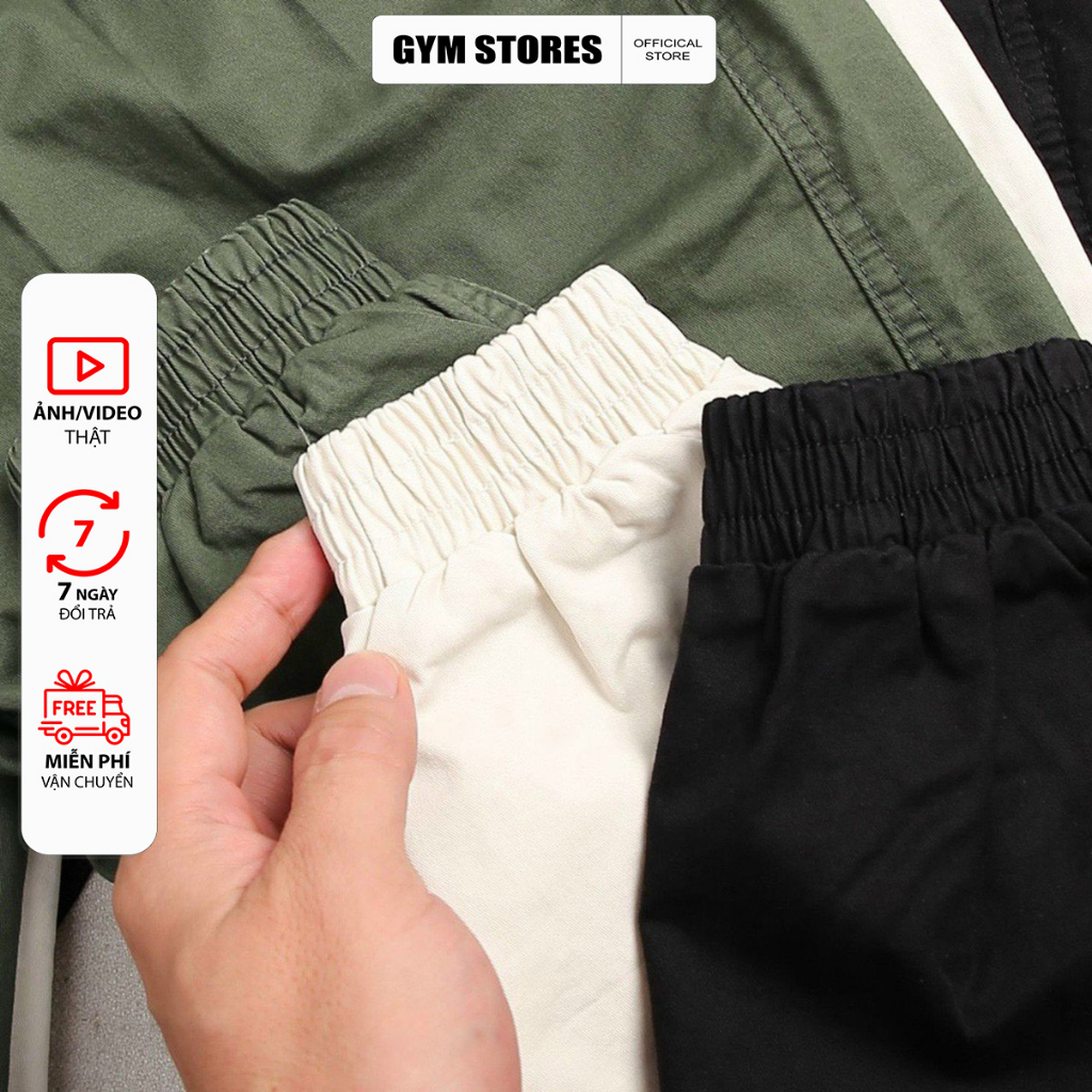 GYM QUẦN KAKI JOGGER NAM CO GIÃN ỐNG BO CHÂN FROM SLIM FIT VNXK