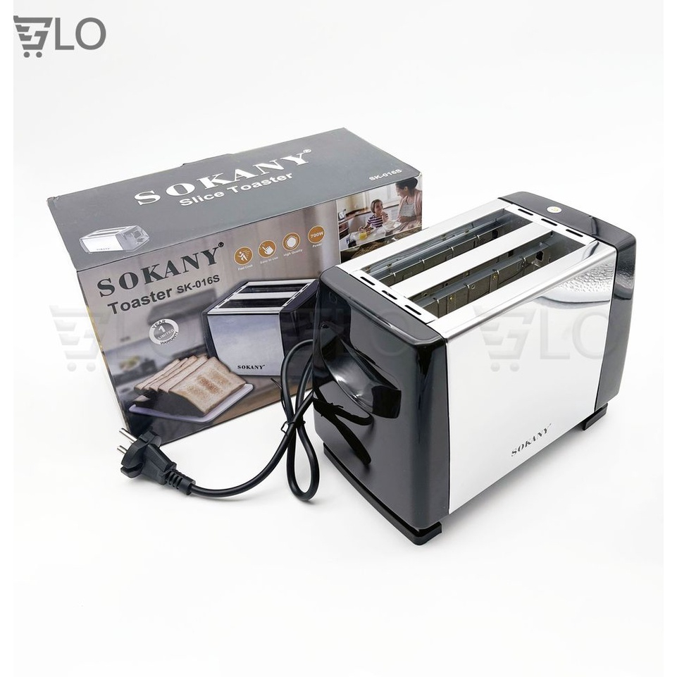 Máy Nướng Bánh Mì 2 Ngăn Sokany HJT-016S