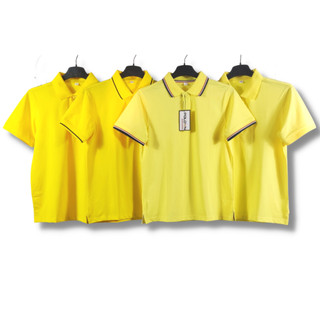 Áo thun Polo nam cổ bẻ Basic màu Vàng , vải cá sấu - không xù lông, không ra màu, thấm hút mồ hôi , không bai nhão