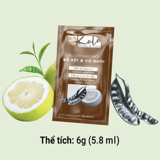 Dầu gội thảo mộc bồ kết và vỏ bưởi kala - gói 6g - chính hãng
