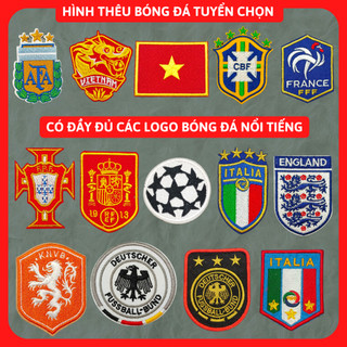 Sticker ủi quần áo logo bóng đá làm miếng vá ủi quần áo,miếng ủi thêu quần áo, hình dán quần áo