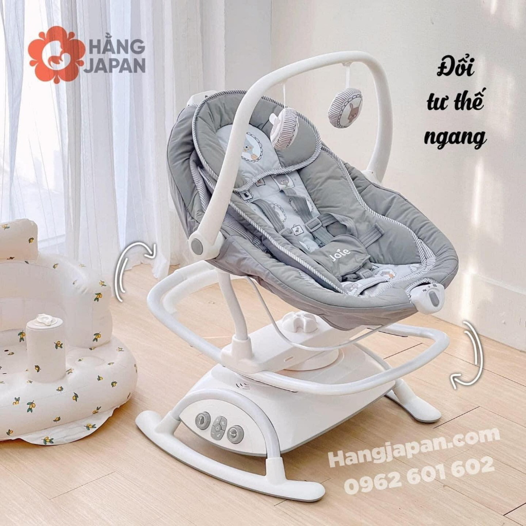 Nôi đưa đa chuyển động cho bé Joie Sansa 2in1 Portrait - Bảo hành chính hãng