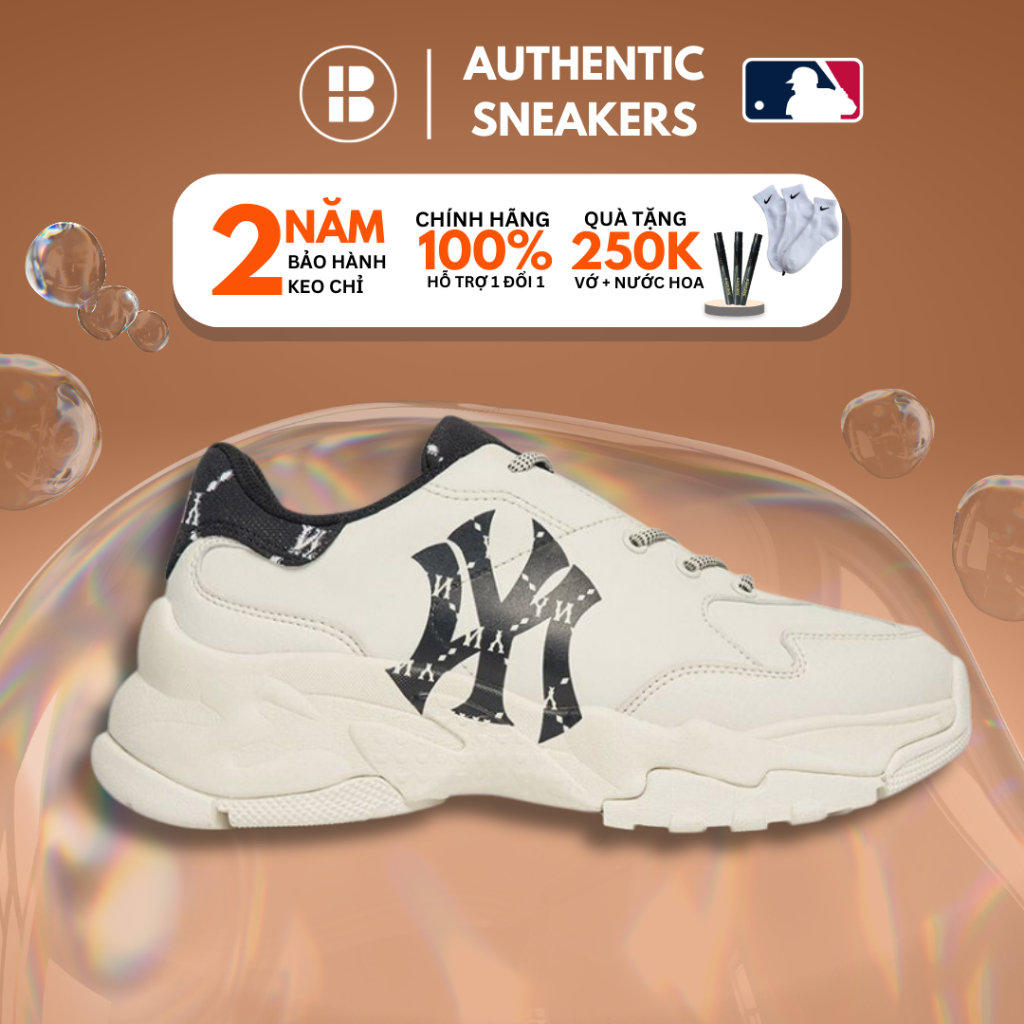 [Chính hãng authentic] Giày MLB CHUNKY NY DIA độn đế, Giày MLB Chính Hãng CHUNKY MONOGRAM New York Yankees,