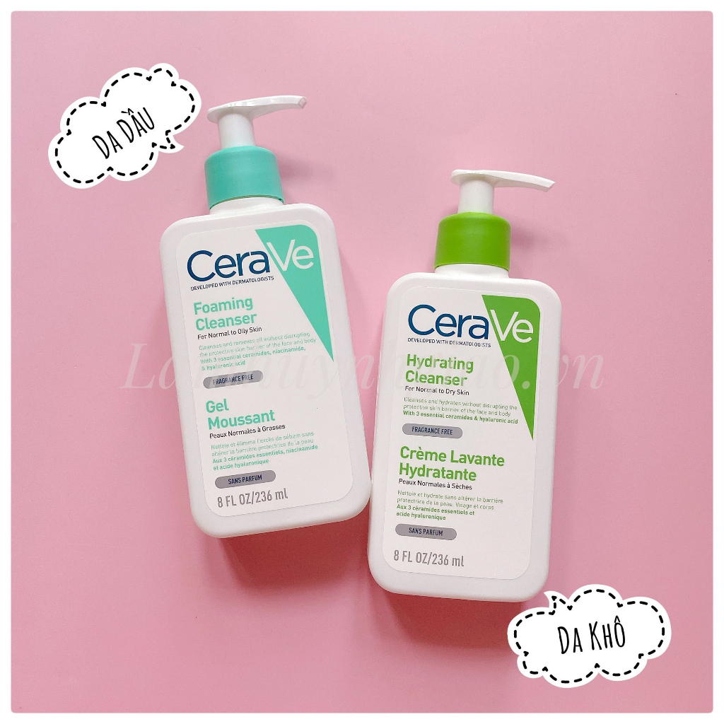 Sữa rửa mặt cerave 473ml cho da dầu da mụn và nhạy cảm