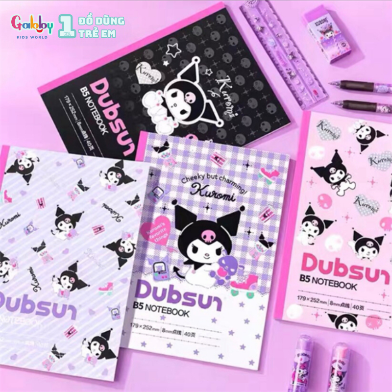 Giấy Vở Tập Vẽ Tranh Sáng Tạo Nhân Vật Hoạt Hình Đáng Yêu Cho Bé (Kuromi/ Cinnamoroll/ Melody)