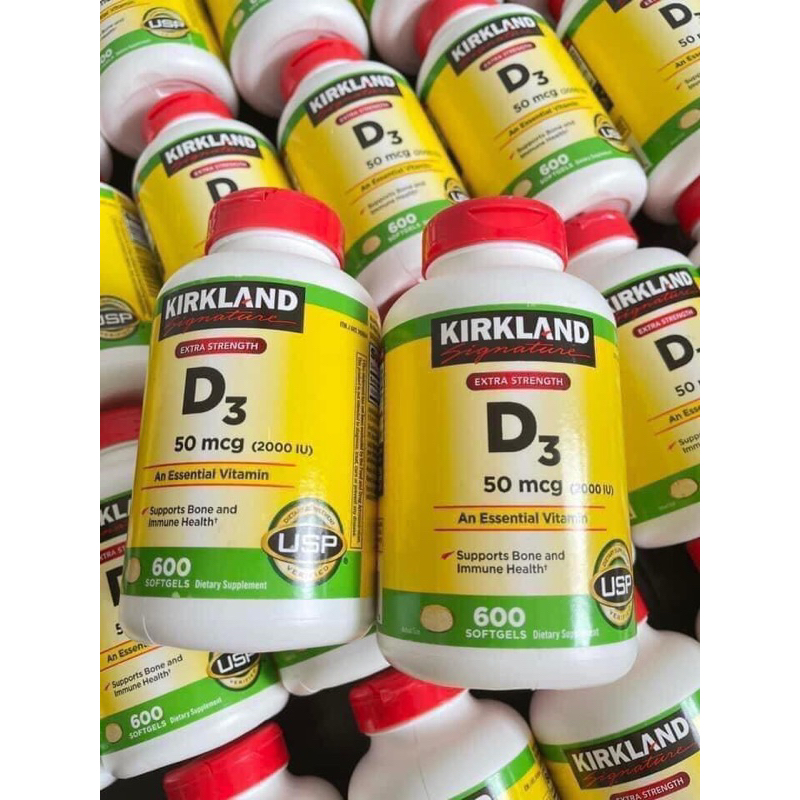 💊 Viên uống Vitamin D3 Kirkland Extra Strength D3 50mcg ( 2000IU) của Mỹ 🇺🇸