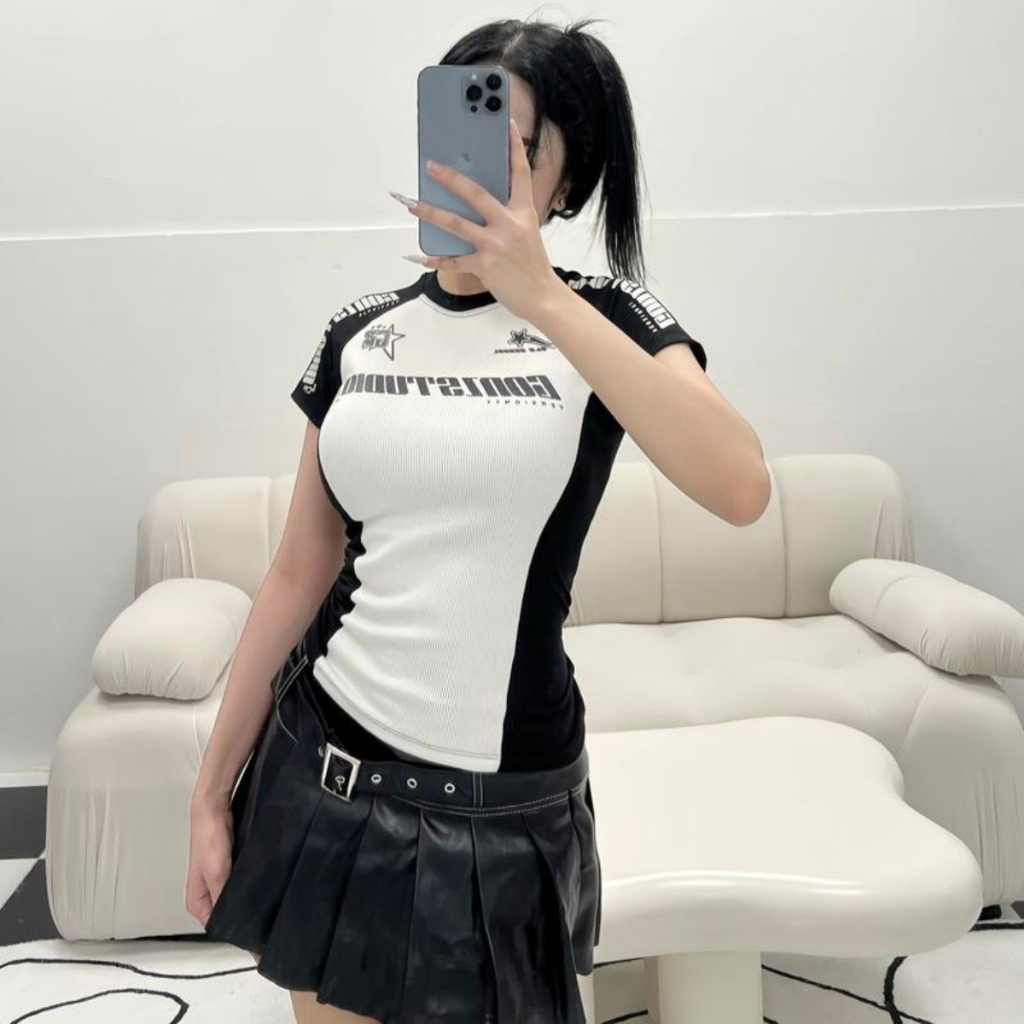 Áo thun Baby Tee tay raglan phong cách in hình Gonz V3 840 FIORI STORE