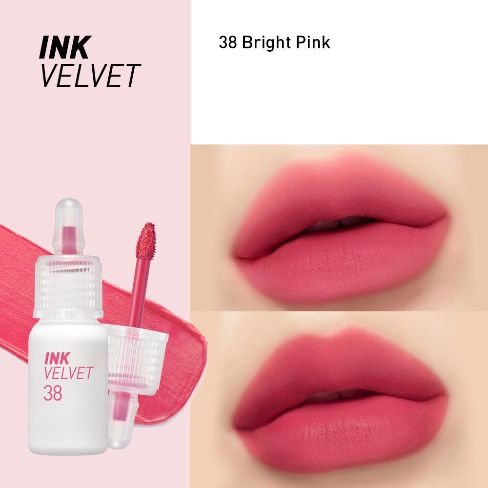 Son Ink 38 Hồng Tươi, Son lì Peripera Ink Velvet Mịn Như Nhung