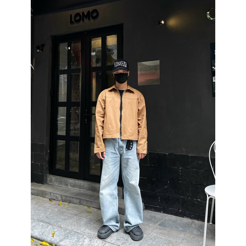 Áo khoác kaki kéo khoá tay