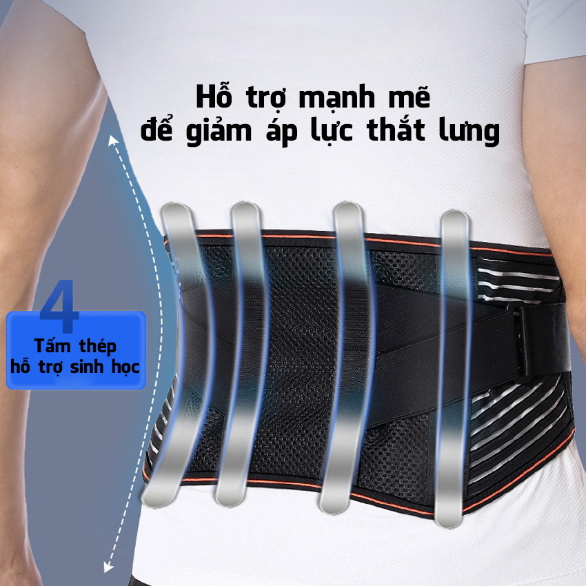 Đai lưng cột sống JUSUKE hỗ trợ bảo vệ cột sống thắt lưng trị đau lưng hiệu quả bảo hành 12 tháng