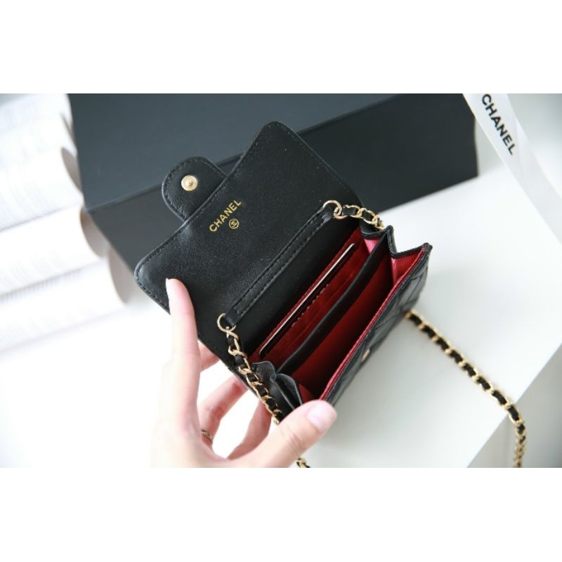 Túi đeo chéo dành cho nữ tag vàng da thật sz12cm nhỏ  nhân siêu xinh