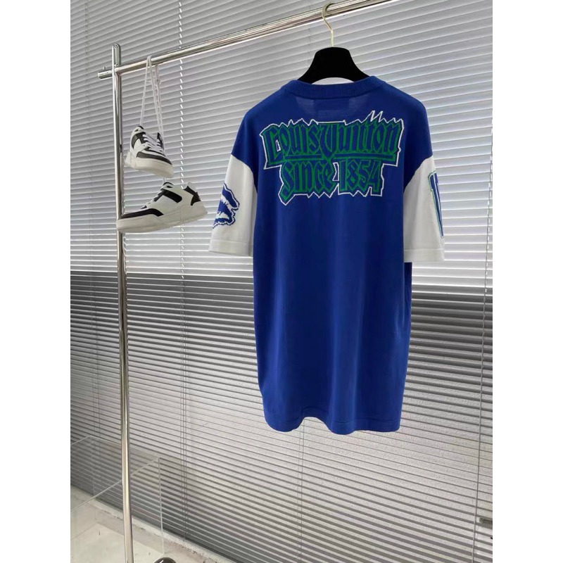 ⭐️  - Áo Phông Len Xanh LV Lavorra Chất Len Mỏng Mịn Mát Đủ Size - Áo Phông Nam Nữ Hàng Loại 1 - Dluxury