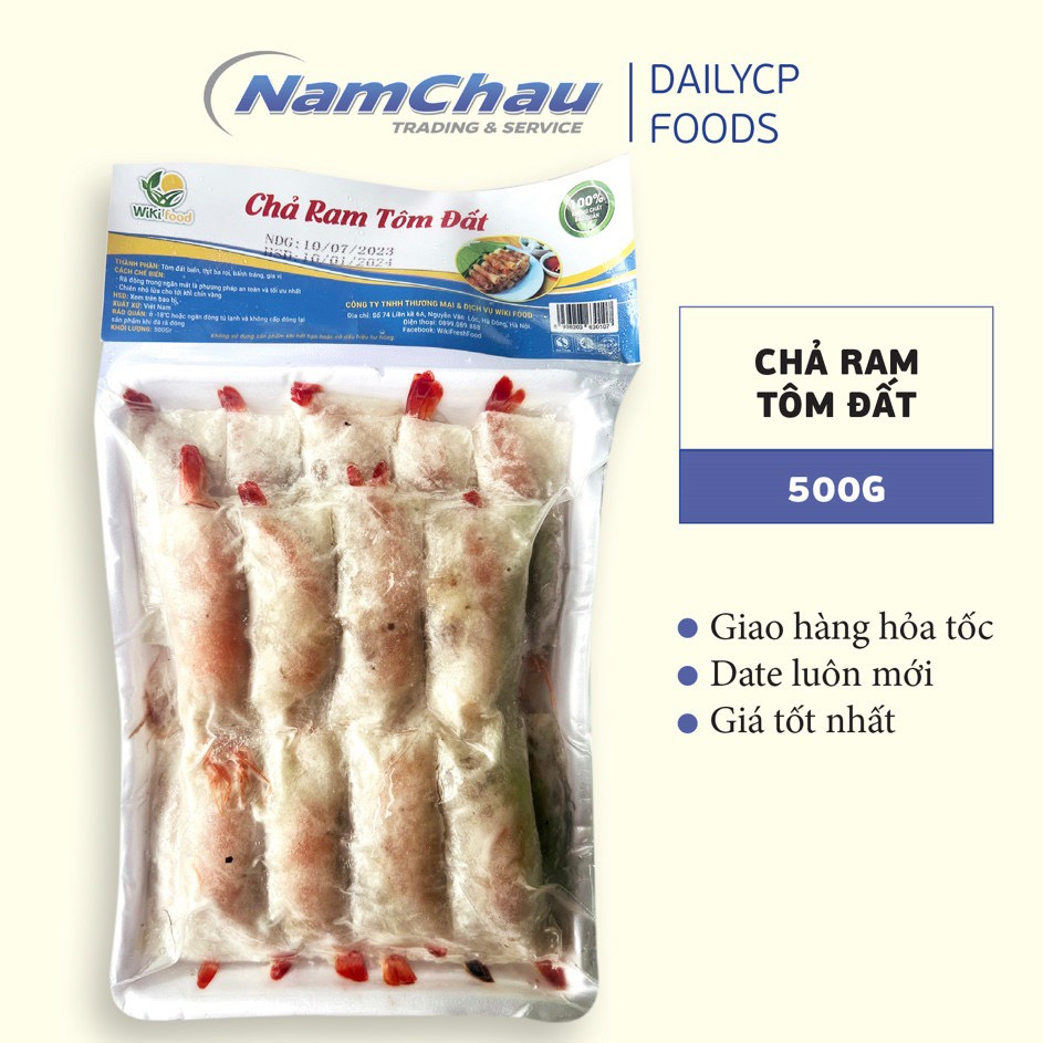 Chả ram tôm đất Wiki Food khay 500gr đặc sản Bình Định - Thơm ngon, gi