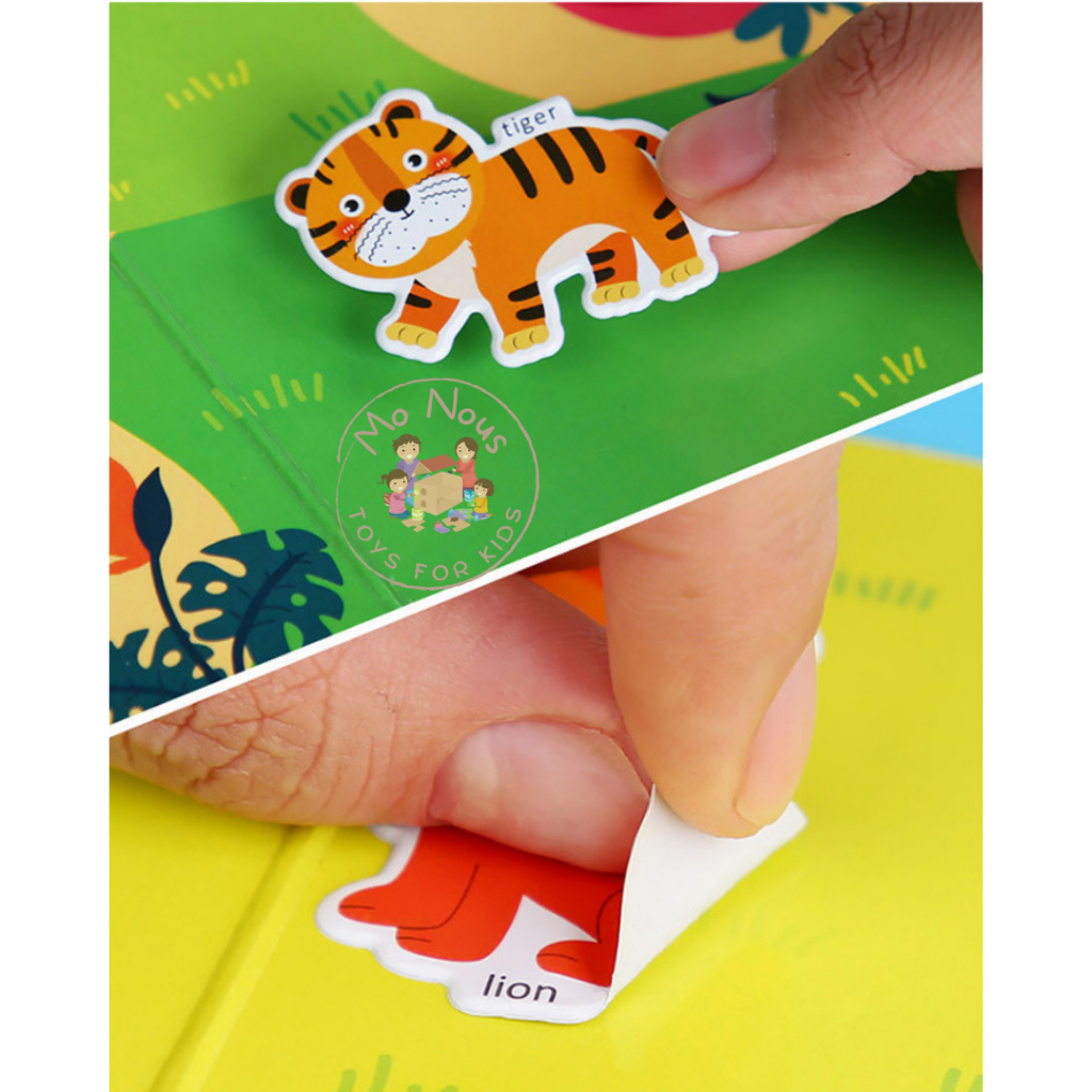 Đồ chơi giáo dục montessori -Bộ tranh sticker bóc dán Mo.Nous Toys Mo.Nous Toys- Đồ chơi phát triển trí tuệ cho bé