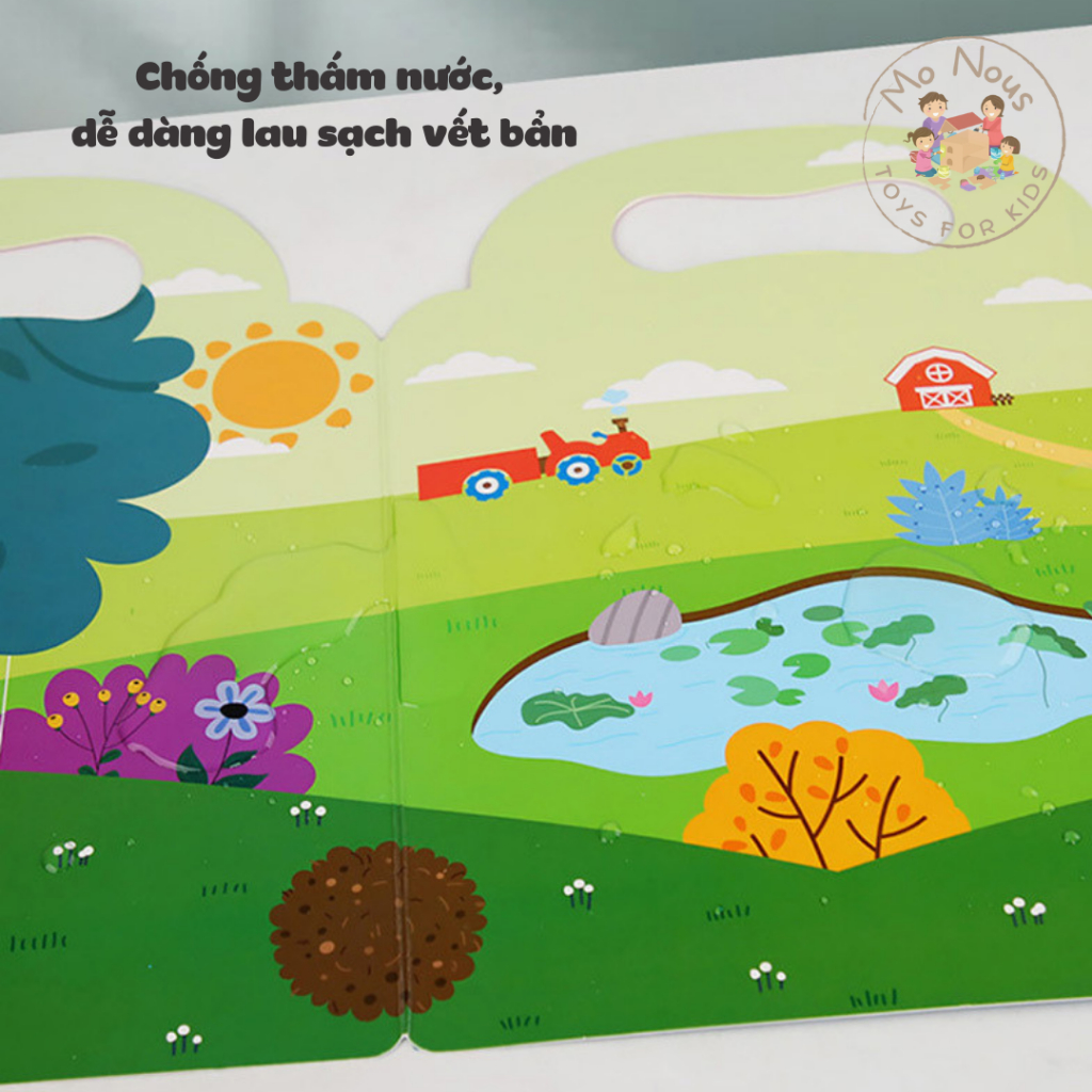 Đồ chơi giáo dục montessori -Bộ tranh sticker bóc dán Mo.Nous Toys Mo.Nous Toys- Đồ chơi phát triển trí tuệ cho bé