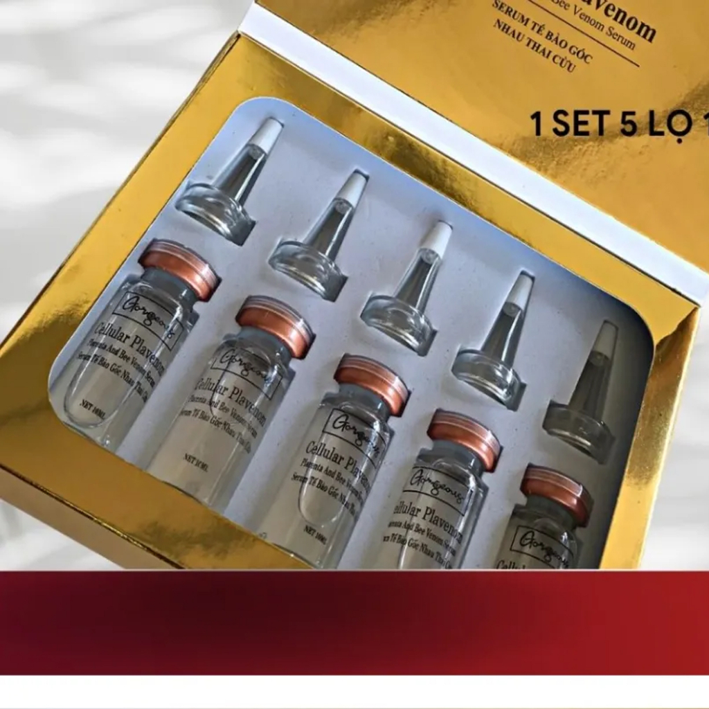 Set Serum Tế Bào Gốc Nhau Thai Cừu Múi Xù Gorgeous 5 lọ 10ml