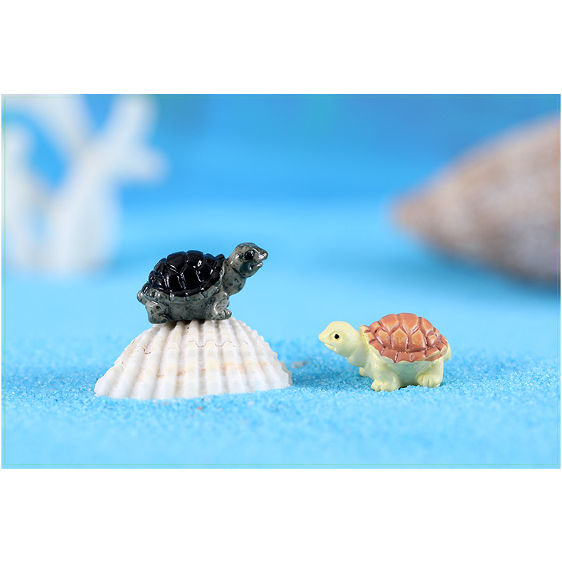 Tiểu cảnh rùa NÚI ĐÁ mini rùa con bằng nhựa trang trí hồ cá chậu cây vườn Terrarium