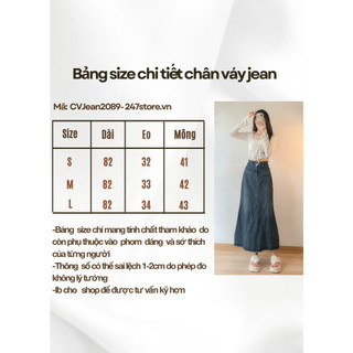 Chân váy Jeans đuôi cá dáng dài 2089 - 247plus