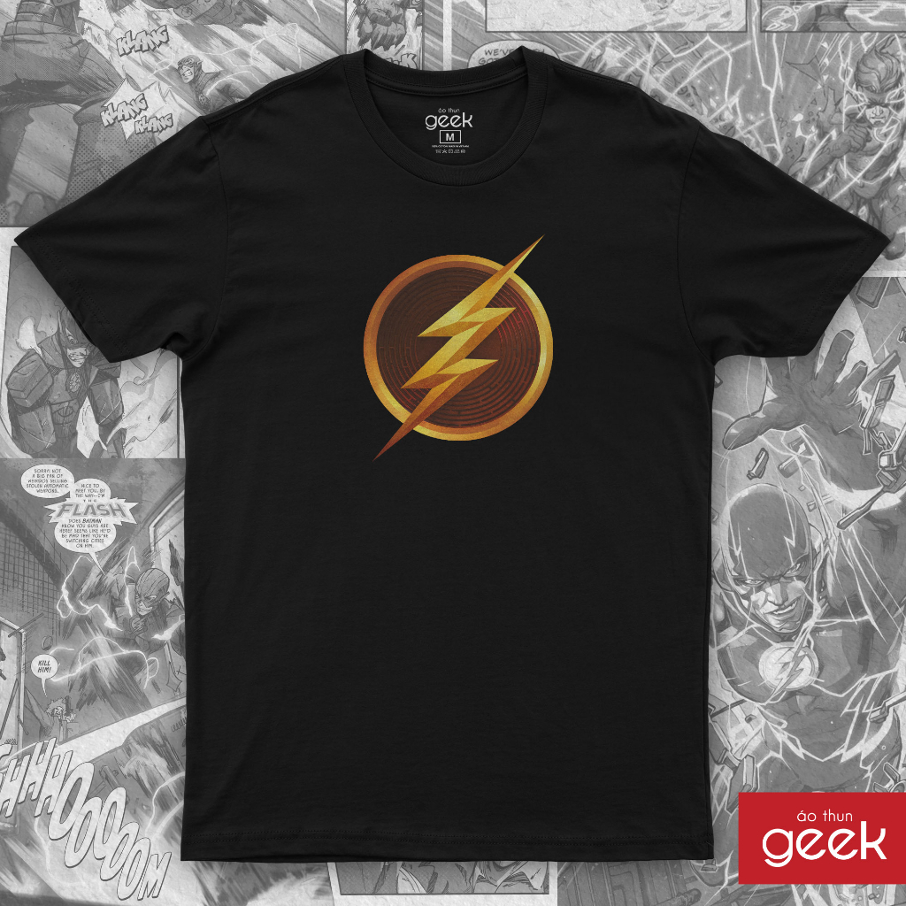 Áo thun in hình The Flash 2023 Siêu nét, 100% Cotton, siêu mịn