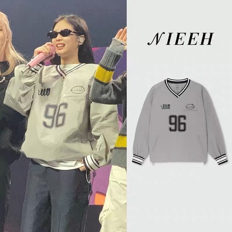 NieehxJennie áo sweater gió cheapmoment cổ tim nam nữ