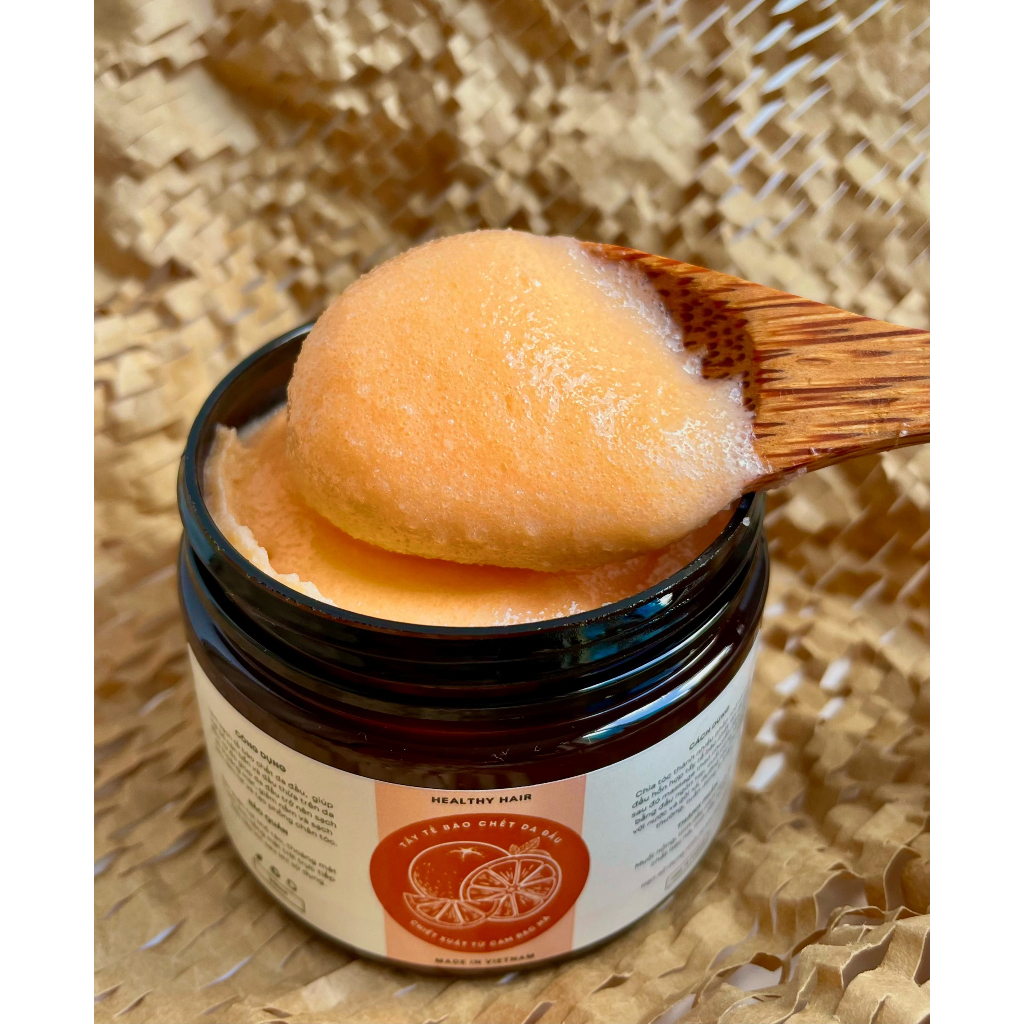 Tẩy tế bào chết da đầu Cam bạc hà - Healthy Hair giúp kiềm dầu, giảm gàu và làm phồng chân tóc