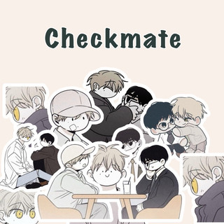 Sticker checkmate cuti, chibi hài hước