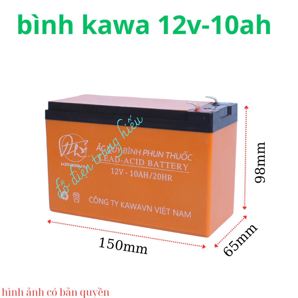 Bình ắc quy khô 9AH/12V Cam kết Hàng chính hãng