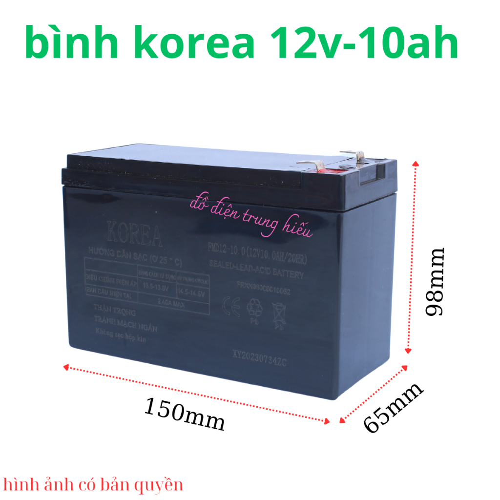 Bình ắc quy khô 9AH/12V Cam kết Hàng chính hãng