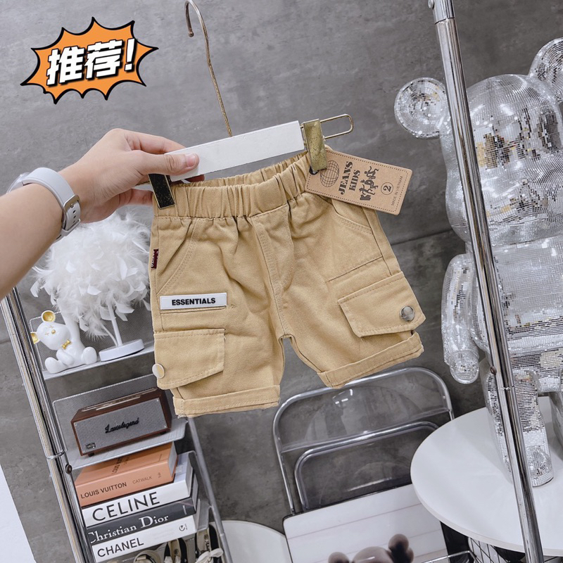 Quần đùi kaki essential mềm có túi cho bé trai