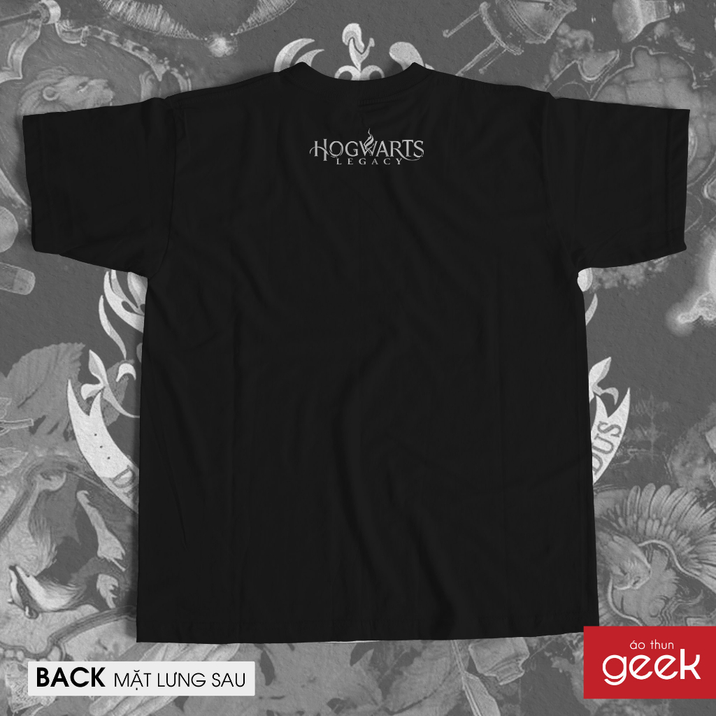 Áo thun in hình Hogwarts - Slytherin Siêu nét, 100% Cotton, siêu mịn
