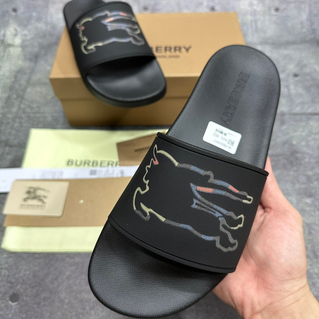 Dép da nam Gucci bbr logo cao cấp quai ngang bản chuẩn 1.1 like Âu then fullboxx hộp cao cấp