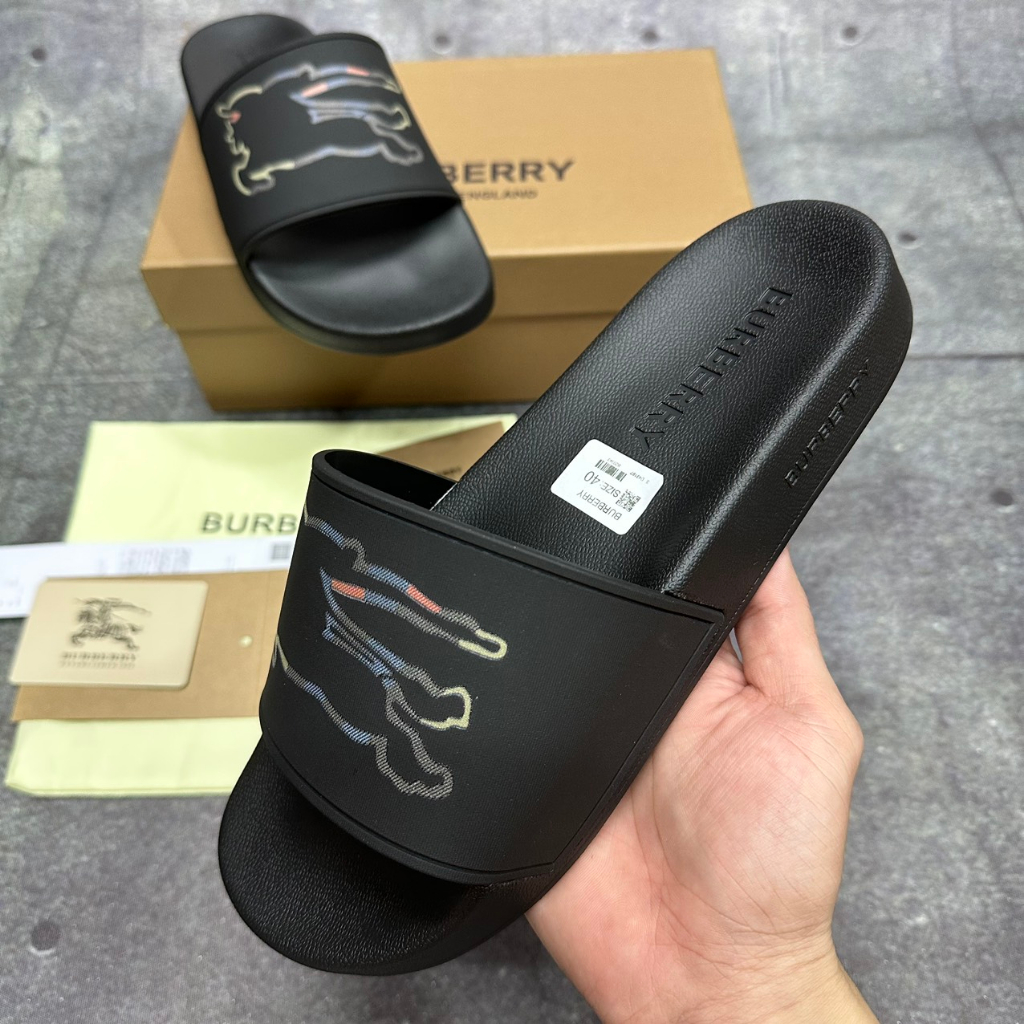 Dép da nam Gucci bbr logo cao cấp quai ngang bản chuẩn 1.1 like Âu then fullboxx hộp cao cấp