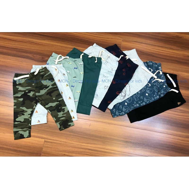 Quần dài bo gấu, quần legging vải cotton xuất dư các hãng cho bé