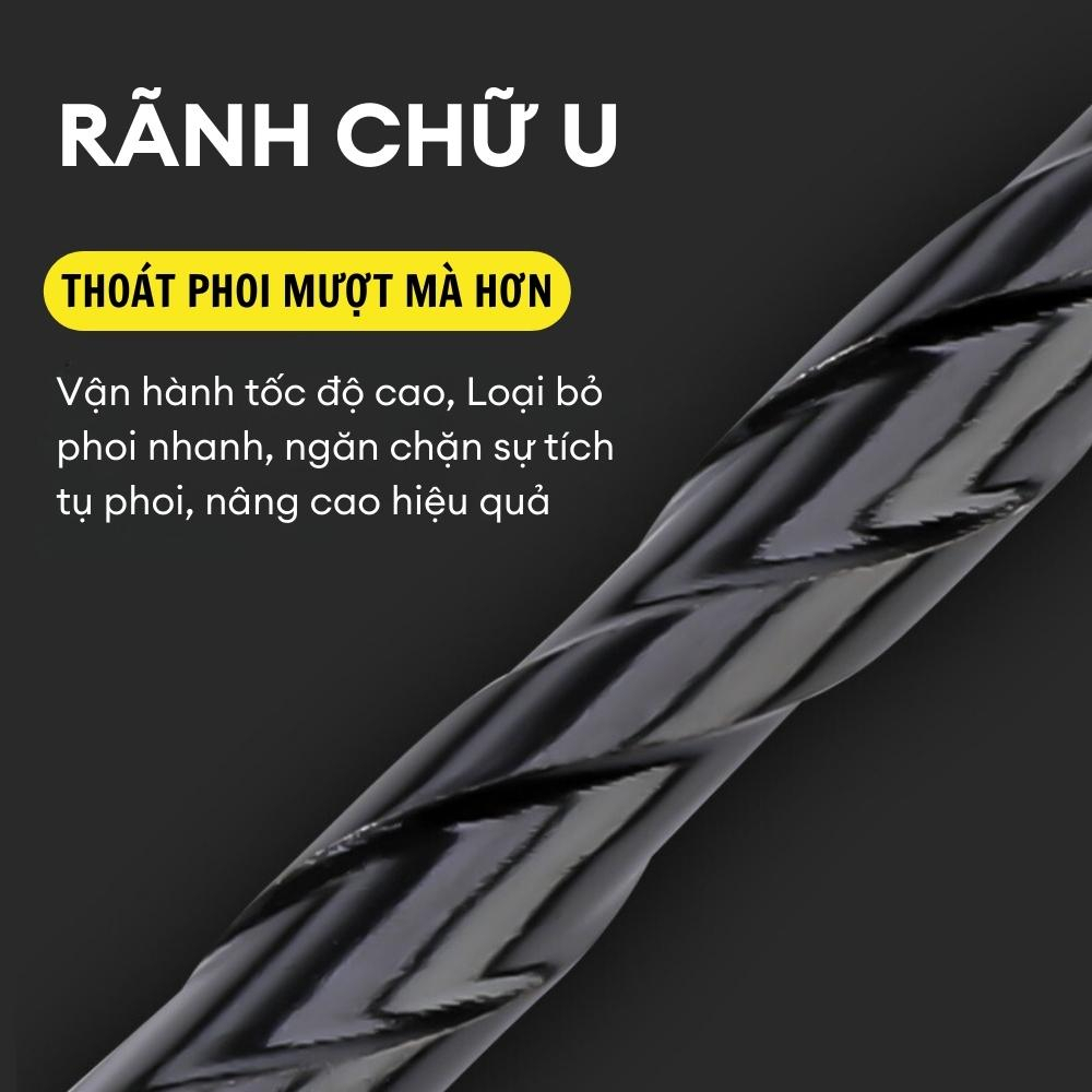 Mũi Khoan Đa Năng 4 Cạnh Chữ Thập Chuôi Lục Giác, Khoan Tường Bê Tông, Đá Hoa Cương, Kính, Gạch Ngói