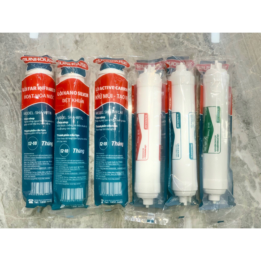 Bộ lõi khoáng nối nhanh Sunhouse 5678910