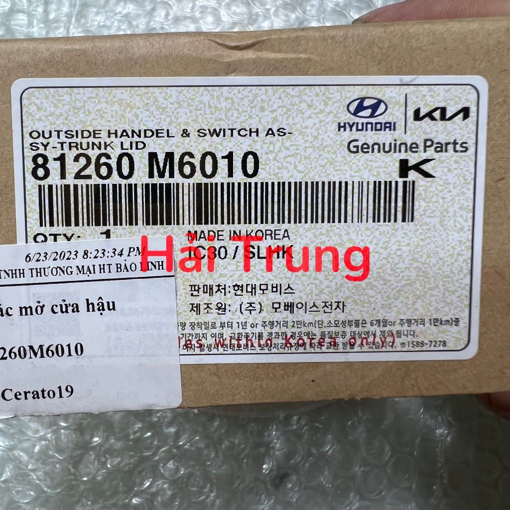 Công tắc mở cốp sau Kia Cerato 2019-2023 chính hãng 81260M6010