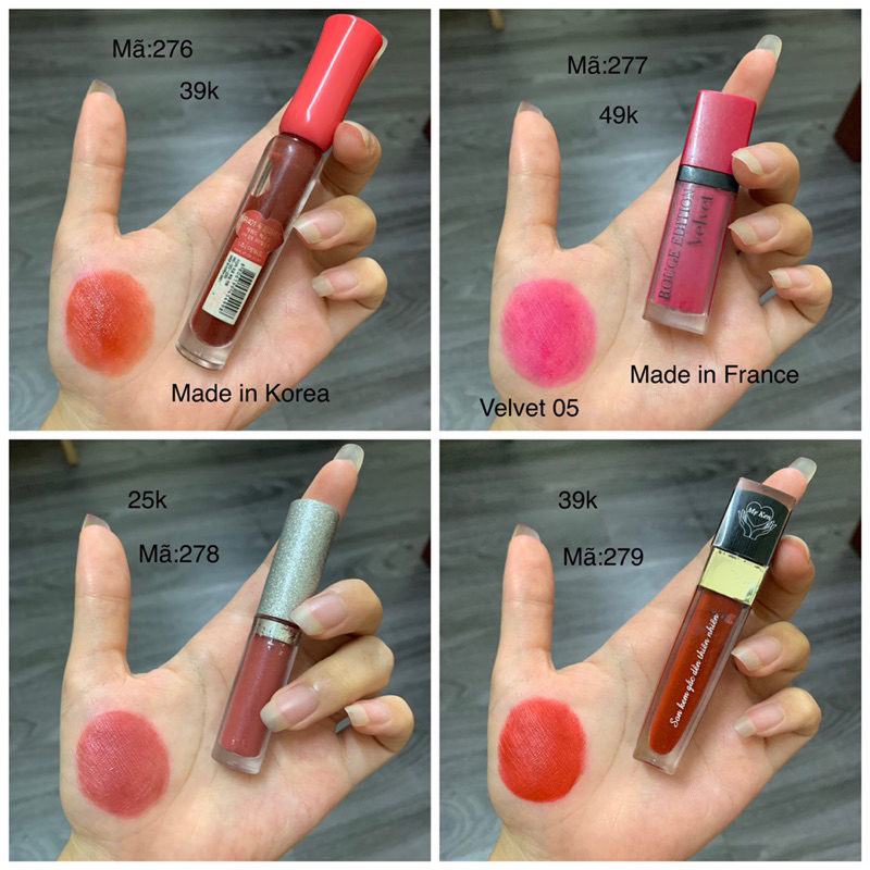 Son Tester/2hand Các Hãng Đủ Màu mã 276-279