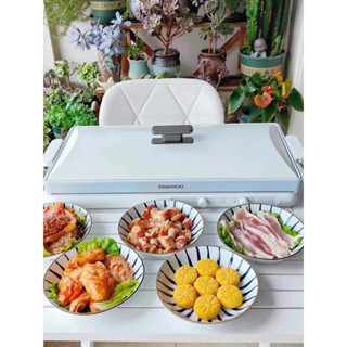 Bếp Điện Từ Đôi Daewoo DY-CL02 Cao Cấp Bếp Lẩu Nướng 2 trong 1 Công Suất 3400W Màu Trắng - Hàng Nhập Khẩu Chính Hãng