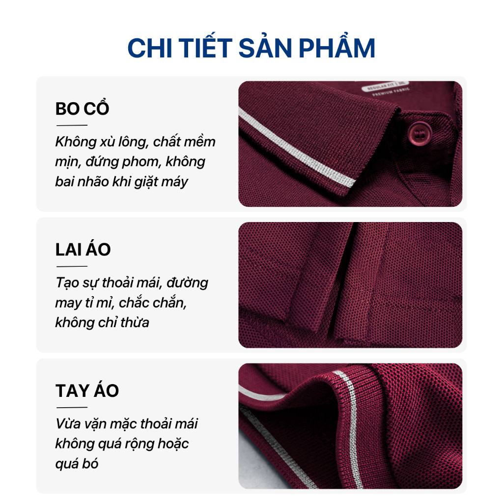 Áo Polo nam cao cấp cổ bẻ  Aqua Polo Rim - Polo SIXMEN vải cá sấu cotton CVC Thoáng mát