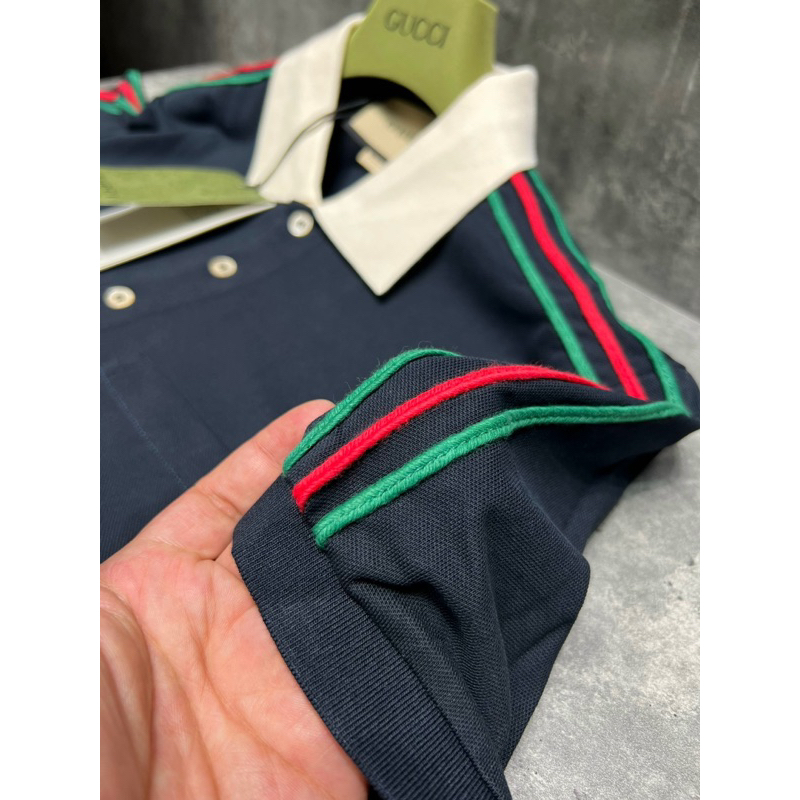 Áo Polo Nam Củ Chi Viền Kẻ Thêu Vai Túi Hộp Thêu Tỷ Mỉ Chất Cotton Gai Dày Dặn Hàng Cao Cấp