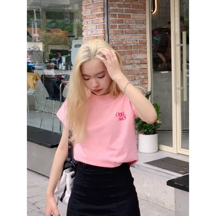 Áo baby tee nữ,áo thun phom Fit hot hit chất cotton thoáng mát,áo ngắn tay nữ cổ tròn chữ ORIGI NALS mã SA11 HOASUMO
