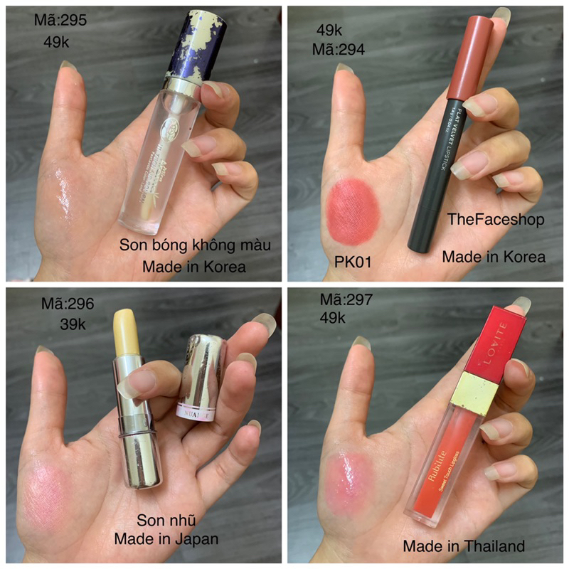 Son Tester/2hand Các Hãng Đủ Màu mã 294-297