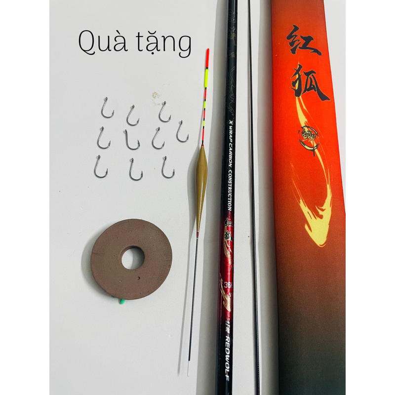 Cần Đại phong 4h kèm ngọn phụ - và túi vải kèm trục phao lưỡi đơn