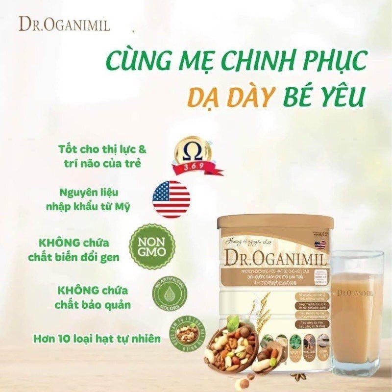 Sữa Hạt DR OGANIMILK lon 800g datte mới