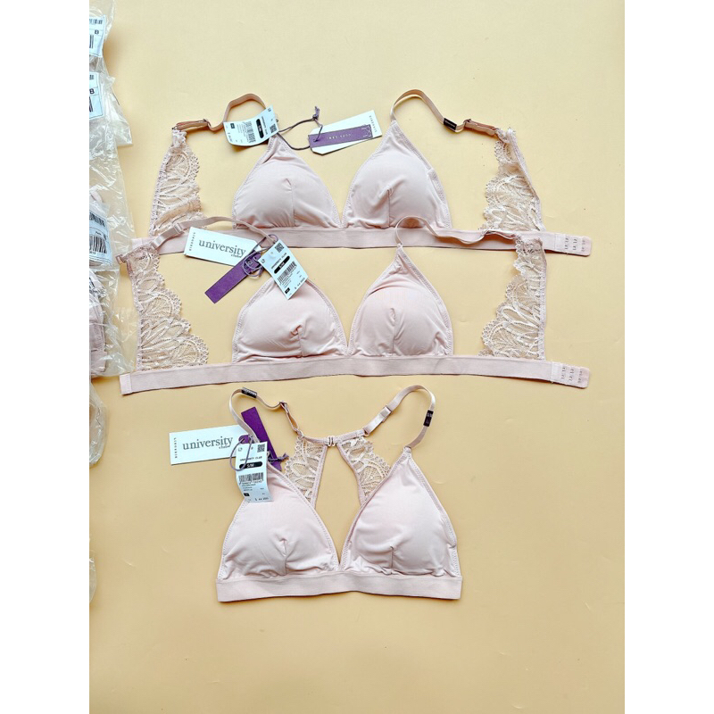 Set áo bra xuất Âu hồng baby
