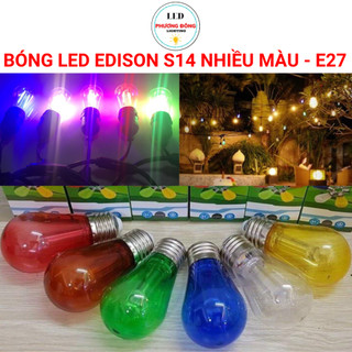 Bóng led edison s14 nhiều màu đuôi e27 kín nước 3w