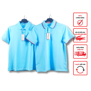 Áo thun Polo nam cổ bẻ Basic màu Xanh Thiên Thanh , vải cá sấu - không xù lông, không ra màu, thấm hút mồ hôi,chuẩn form