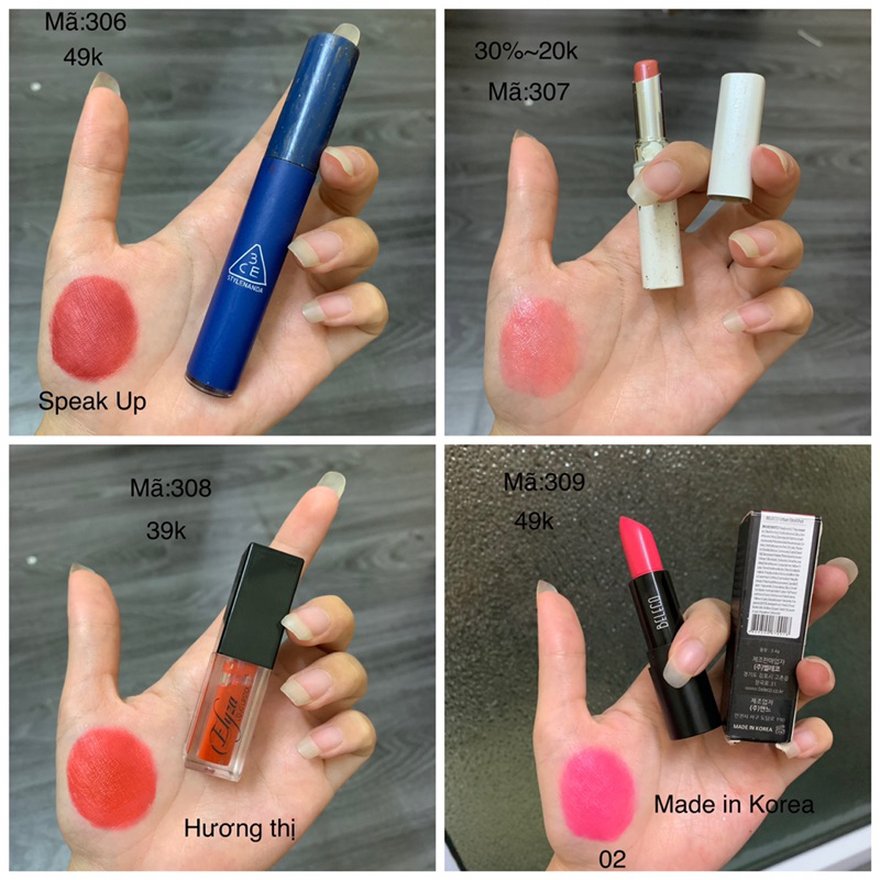 Son Tester/2hand Các Hãng Đủ Màu mã 306-309