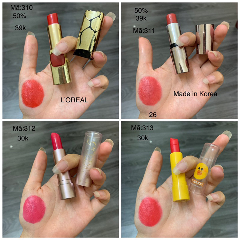 Son Tester/2hand Các Hãng Đủ Màu mã 310-313